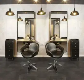 Meja salon , Cermin salon , Barbershop