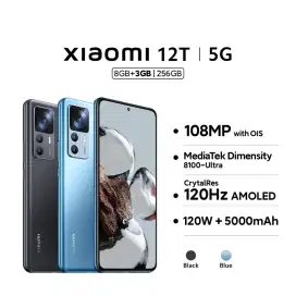 Xiaomi 12T 5G 8/256GB Warna Hitam