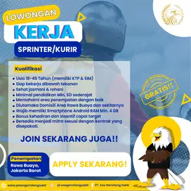 Lowongan Sprinter/Kurir J&T area Jakarta Barat dan sekitarnya