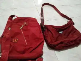 Jual tas selempang dan tas punggung Elisabet dan junfa..no minus