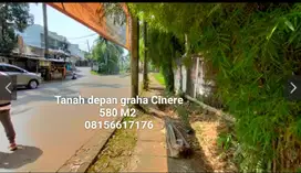 Jual Tanah SHM 580 M2 di depan pos perum Graha Cinere