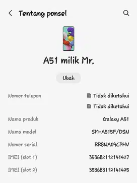 Samsung A51 6/128 batangan