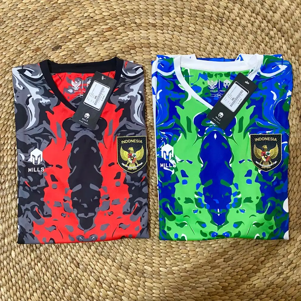 (NEW) JERSEY TIMNAS INDONESIA MILLS PREMATCH KALDERA ORIGINAL