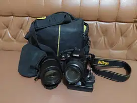 DIJUAL 1 SET KAMERA NIKON D5200 DAN LENSA TELE