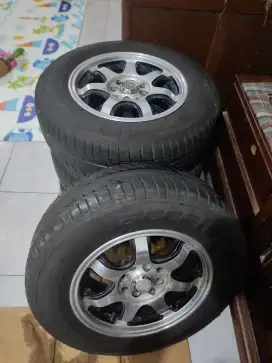 Jual velg te37 r14 ban accelera 185/70 r14 th 2023 rata