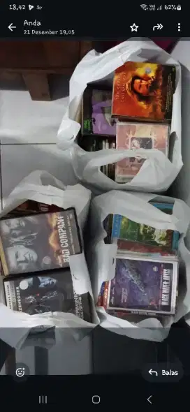 Jual kiloan kaset vcd dan dvd koleksi pribadi