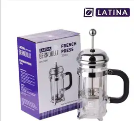 Alat Kopi Latina Bernoulli French Press 350ml Coffee Maker Pyrex Glass