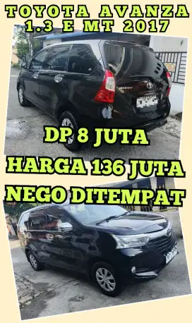 TOYOTA AVANZA 1.3 E MT 2017 DP 8 JUTA