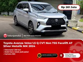 [200KM] Toyota Avanza Veloz 1.5L Q CVT Non TSS Facelift AT Silver 2024