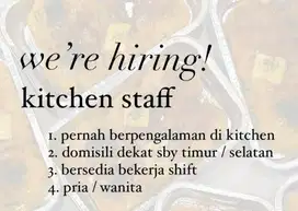 lowongan kerja kitchen staff serabutan