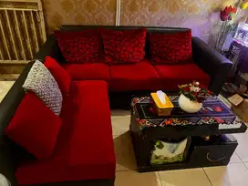 Sofa L Set dan Meja