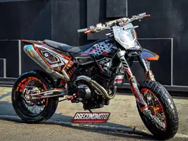 SUPERMOTO 2 SILINDER KTM MESIN NINJA FULL SPEC FMF SHINKO