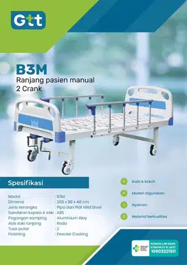 BED PASIEN 2 CRANK MANUAL