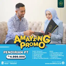 PROMO SPEKTAKULER !Pendirian PT/CV FREE Virtual Office 1th