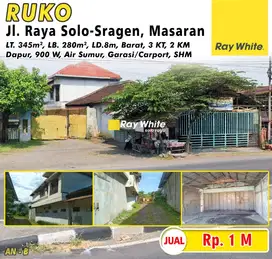 Diijual Ruko Pinggir Jl. Raya Solo-Sragen, Masaran