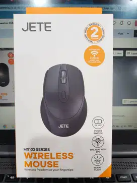 Mouse Wireless Silent Jete MS102 warna hitam dan Pink kondisi baru