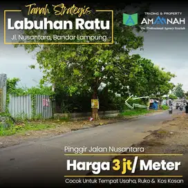 TANAH PINGGIR JALAN UTAMA DIJUAL CEPAT