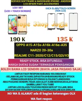 Service HP-Baterai-Touchscreen-LCD Oppo A15-A15s/A16K-A16E-A35