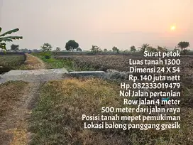 Tanah nol jalan pertanian mepet pemukiman