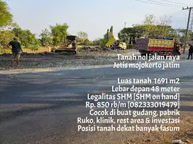 B.U  jual murah tanah jetis nol jl raya akses kontainer