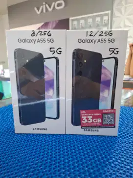 READY NEW SAMSUNG A55 5G 12/256GB FREE ADAPTER ORI GARANSI RESMI