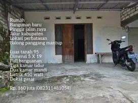 Rumah termurah pinggir jalan raya jalur kabupaten cocok di buat usaha