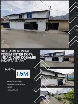 Di Lelang Rumah Perum Inter Kota Indah , Duri Kosambi , Jakarta Barat