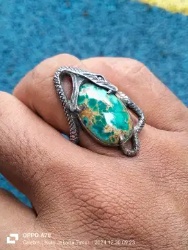 Pirus Persia urat emas perak handmade uk 7