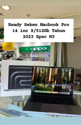 Macbook Pro 14 inc 8/512Gb Tahun 2023 Spec M3