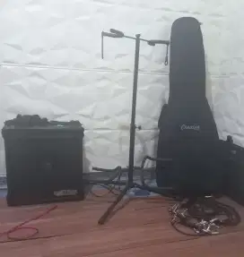 Ampli gitar +kabel jumper efek dll borongan