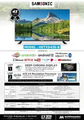 Samsonic HSTVD43S - B android TV 43