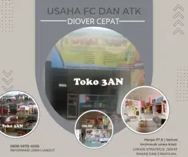 Over murah kontrak, usaha ft copy atk, lokasi dekat sekolah dan pasar