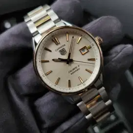 TAG Heuer Carrera Calibre 5 Automatic Steel on Solid Rose Gold 18k