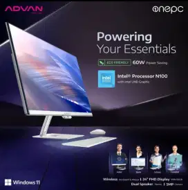 Advan All In one Pc Intel N100 4/128 Baru Lengkap Windows 11 Murmer