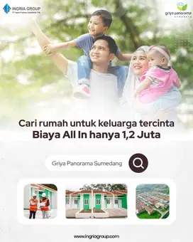 DP 1,2 jt all in langsung akad rumah subsidi dkt Plaza Asia Sumedang