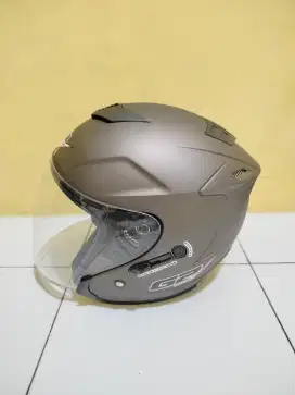 Helm G2 Optimax Half Face Solid + Spoiler Double Visor - XL