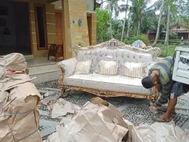 Meja kursi tamu ukir sofa