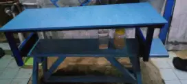 Di jual Meja Besi ukuran Tinggi.35 cm lebar ny bsa di ukur bos