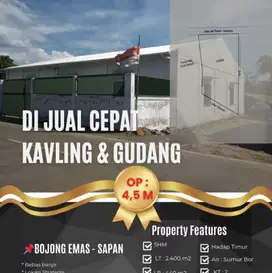 Dijual Cepat Gudang Bojong Emas Sapan Gedebage