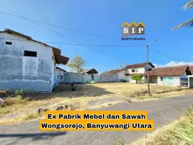 Dijual Ex. Pabrik mebel dan Sawah di Wongsorejo Banyuwangi utara