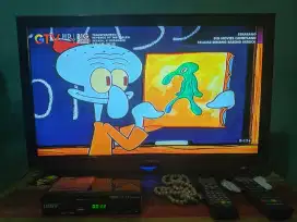 dijual TV LED Polytron 24 inc + STB merk LUBY