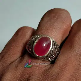 Batu Cincin Akik Permata Natural Ruby Pigeon Blood Mozambik