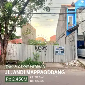 Tanah kavling untuk 2 ruko jalan mappaoddang