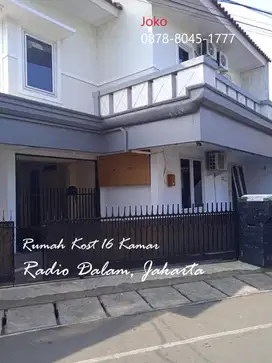 Rumah Kost 16 Kamar Terisi Penuh Dkt Grand Lucky, Radio Dalam, Jakarta