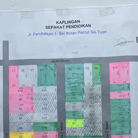 Dijual tanah kavling di jalan Pendidikan tembung