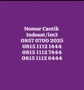 NOMOR CANTIK IM3+KUOTA 4GB