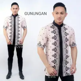 Kemeja batik pria lengan pendek dewasa