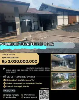 Dijual Workshop Kampung Pabuaran Cikeas Udik