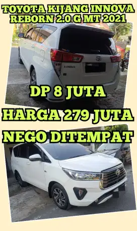 TOYOTA KIJANG INNOVA REBORN 2.0 G MT 2021 DP 8 JUGA