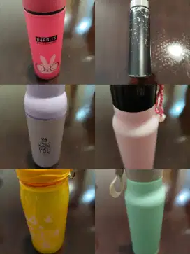 Botol minum berwarna atau gambar kartun
